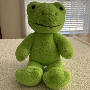 Build A  Bear Spring Green Frog Plush Preowned. Excellent Condition. See Photos.